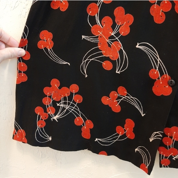 Vintage 70s Cherry 🍒 Wrap Dress 5/XXS - Picture 12 of 12